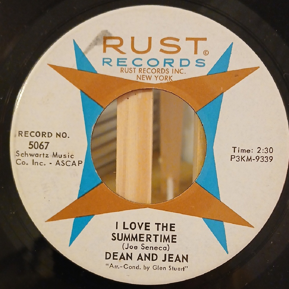 Vinyl - I Love the Summertime by Dean and Jean